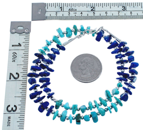 Native American Turquoise and Lapis Lazuli Bead Necklace JX123464